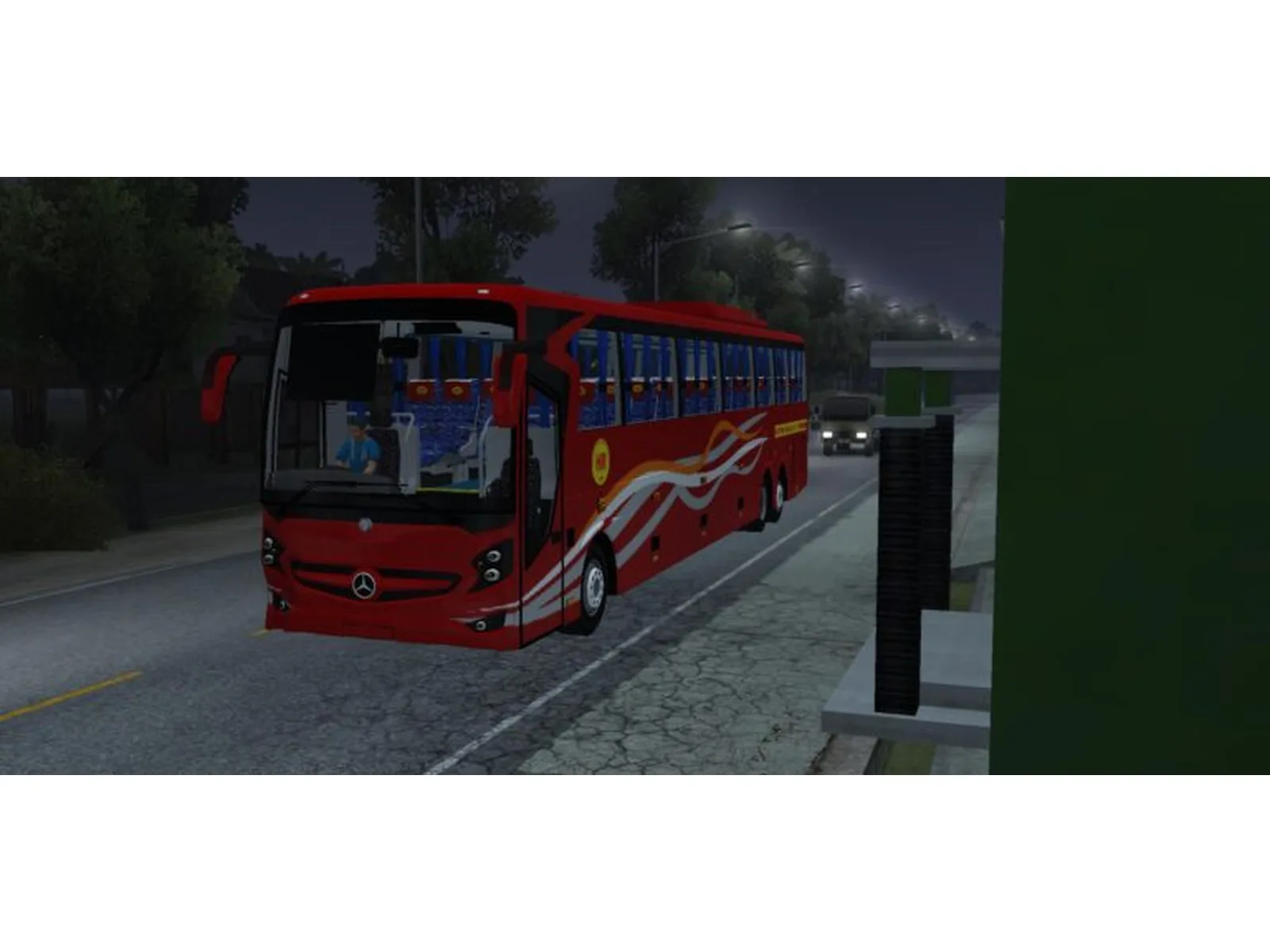 Mercedes SHD 15Mt Open Curtain Bus Mod Bussin By Simulation World screenshot