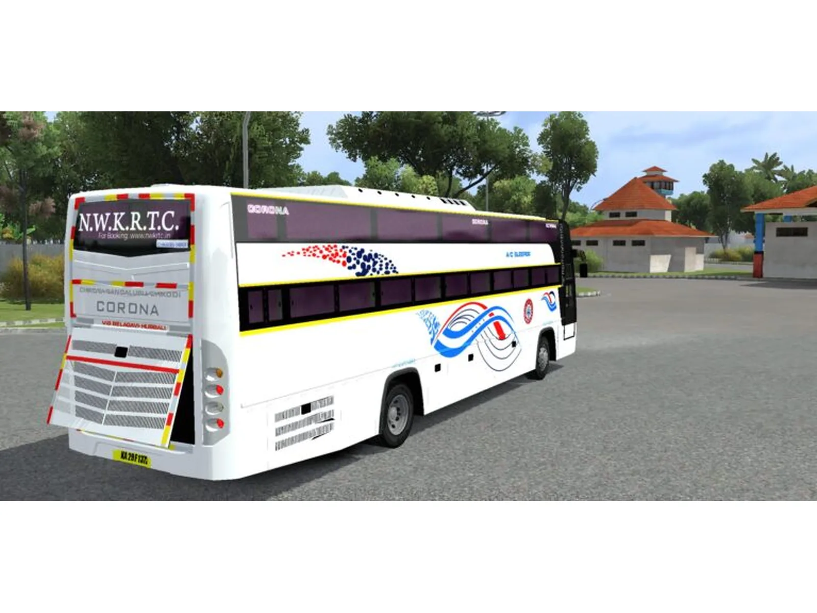 NWKRTC Corona BS-3 AC Sleeper Bus Mod Bussin By Simulation World screenshot
