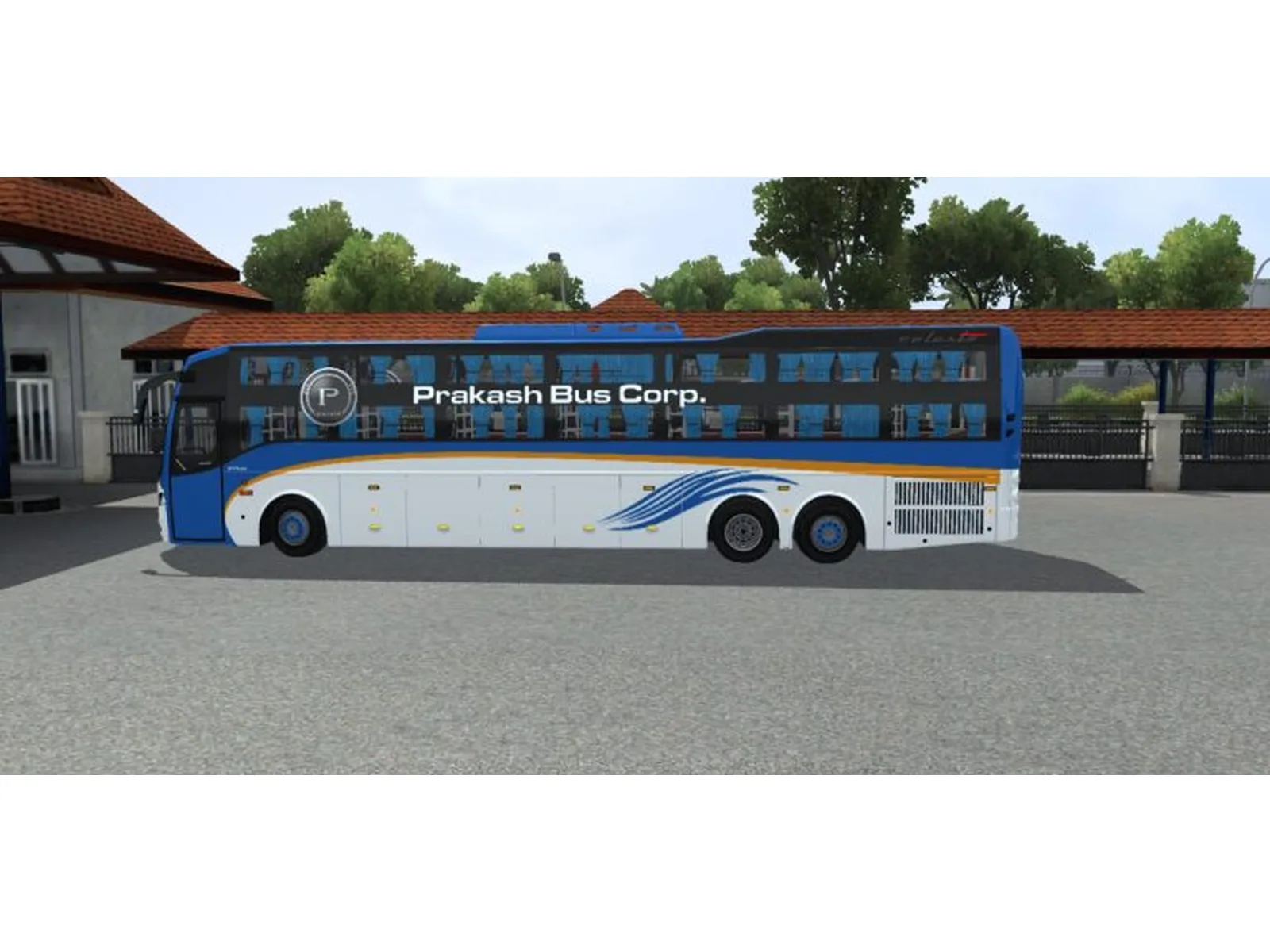 Prakash Volvo Celeste Sleeper Bus Mod Bussin By Simulation World screenshot