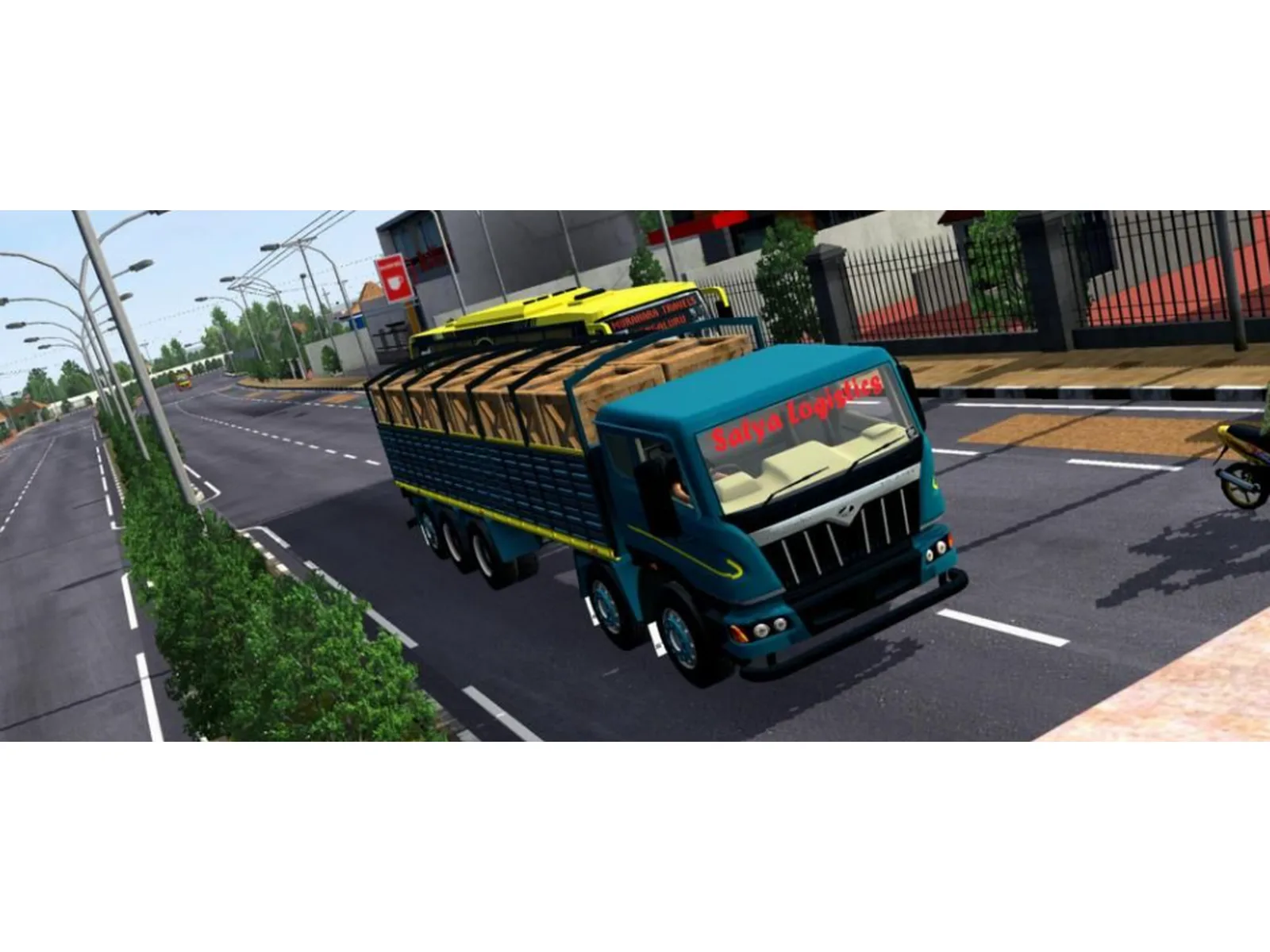 Mahindra Blazo 14 Wheeler Truck With Load Mod bussin By Simulation World screenshot