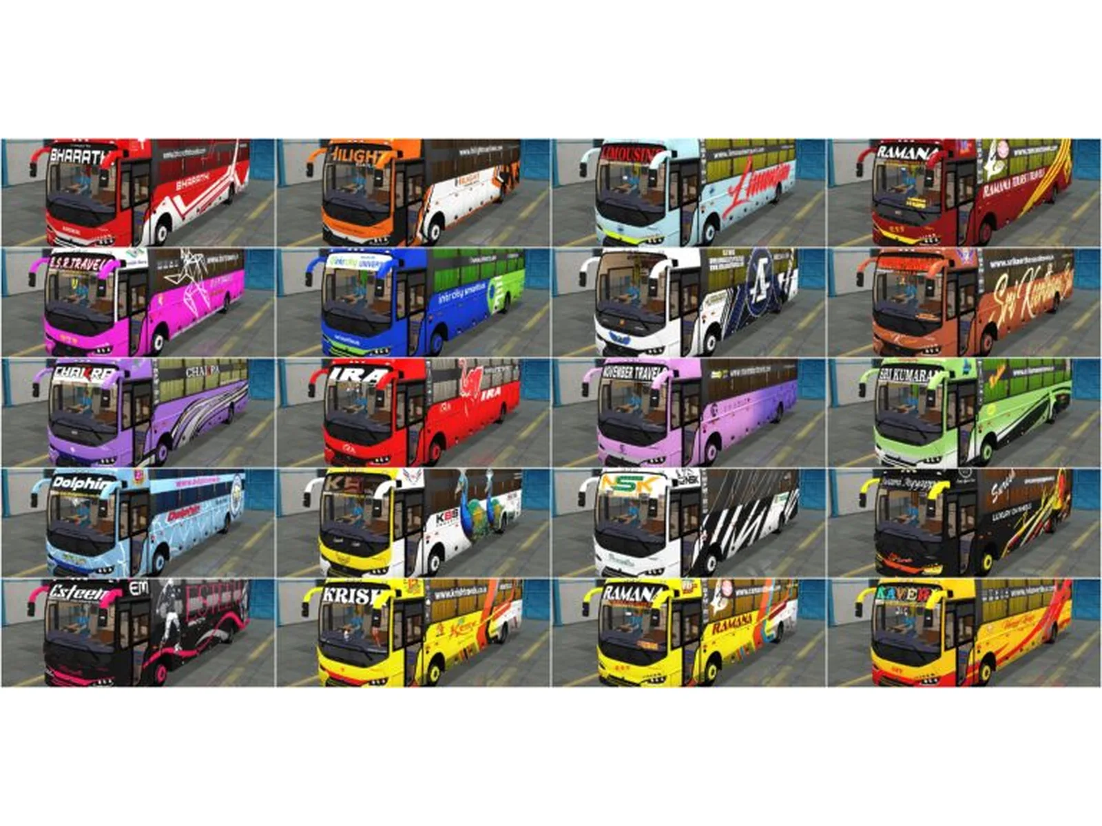 Livery Prakash Capella Bs6 Premium Bus Mod Bussid